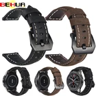Ремешок для часов из натуральной кожи, 20 мм, 22 мм, Gear S3 S2, для Samsung Galaxy 42 мм46 мм, active, для Amazfit Stratos 2, 2S, браслет