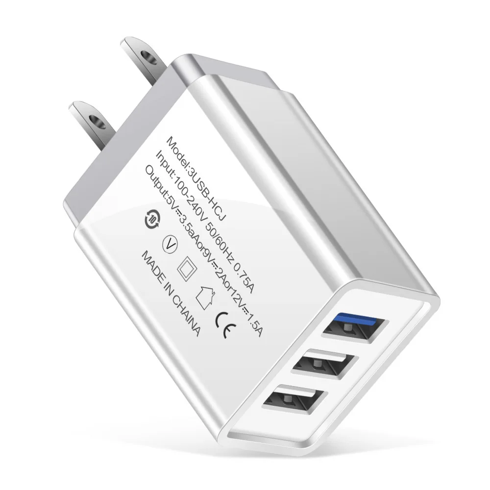 2А США ЕС 3 порта универсальное usb-зарядное устройство телефонный адаптер для iPhone Android дорожное Быстродействующее зарядное устройство для samsung huawei Xiaomi Redmi