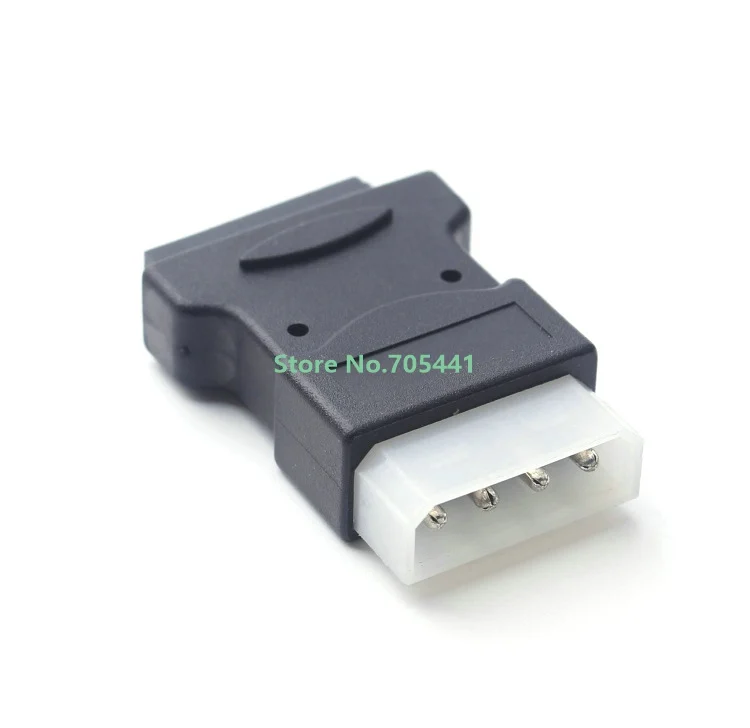 Бесплатная доставка адаптер питания с 4 контактным разъемом Molex PC IDE Male на 15