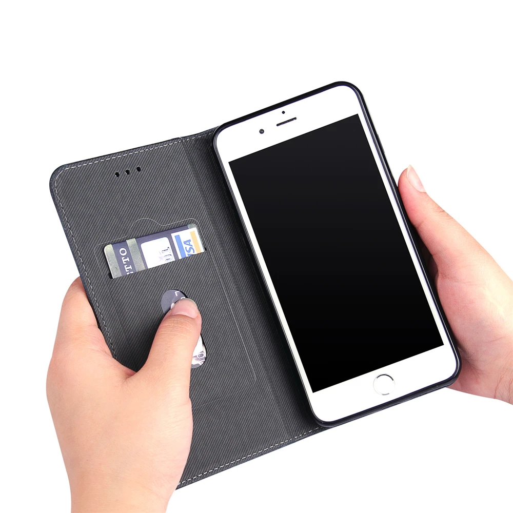 Книга Стиль кошелек кожаный чехол для Apple iphone 6 S Plus Роскошные Магнитная Coque Случаи