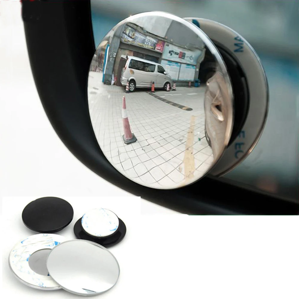 Mini Blind Spot mirror 360 Degree frameless Car ultrathin Wide Angle Round Convex Rear view for parking | Автомобили и мотоциклы