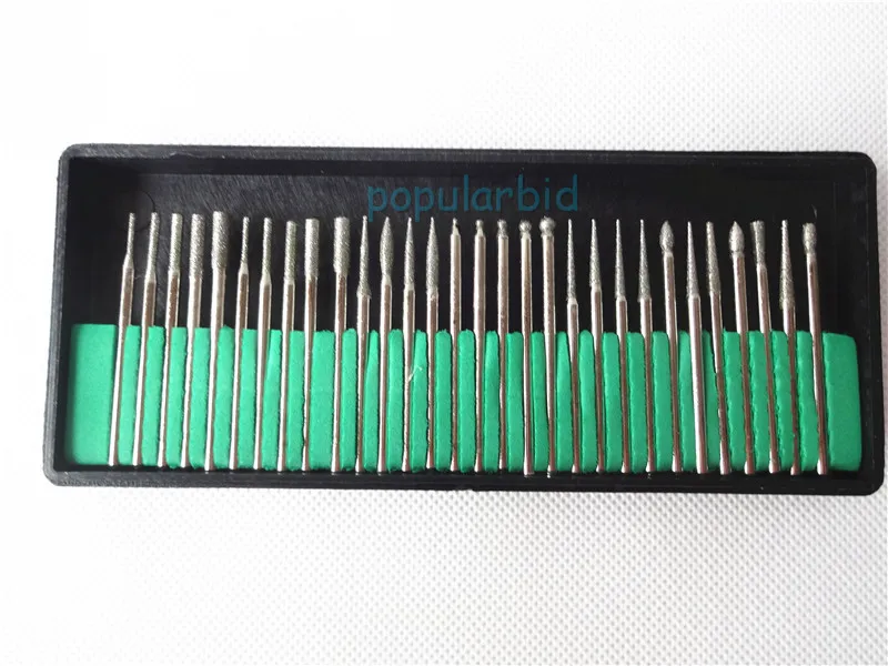 30 шт. новые алмазные боры фрезеровщики зуб сверла ювелиров полировщик 2 35 мм|diamond