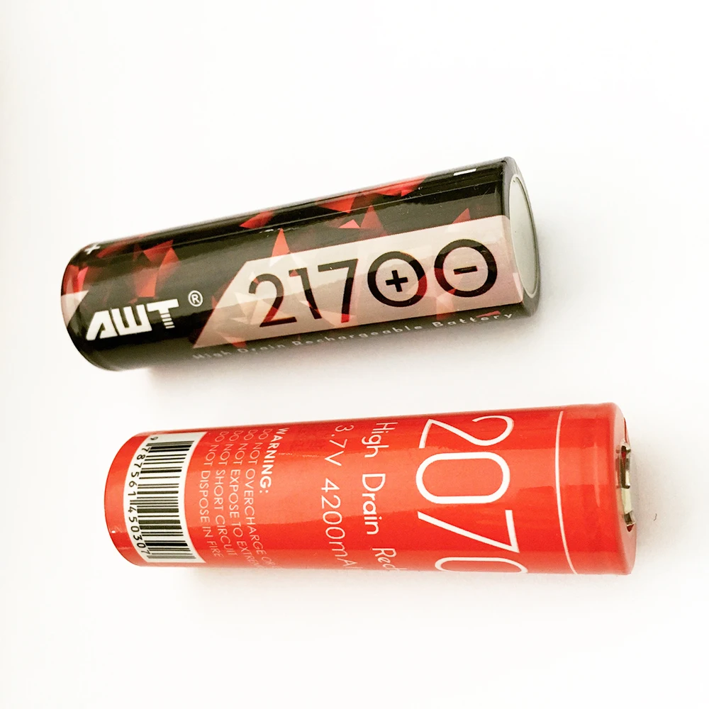 AWT 21700 батарея 4800mAh 35A Высокая разрядная мощная аккумуляторная для Vape фонарик