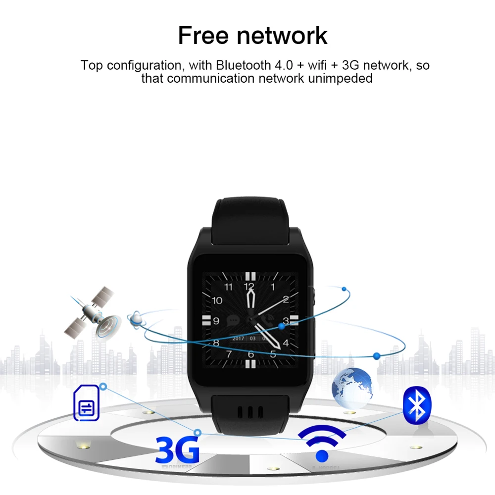 X86 Смарт-часы Android 4 MTK6572 1 54 дюймов 3G DualCore 0.3MP камера bluetooth Gps SIM карта Skype wifi для