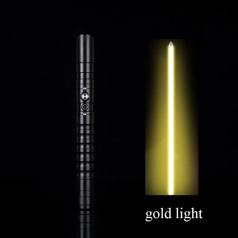 black-gold light Светильник saber Jedi Sith Luke светильник Saber Force FX Heavy Dueling перезаряжаемый Цвет Изменение звука FOC Блокировка металлической ручкой меч - Цвет: black-gold light