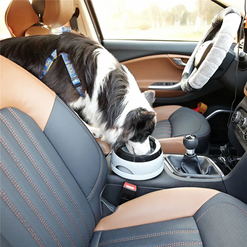 2 вида цветов Автомобильная миска для кормления домашних животных кошек собак