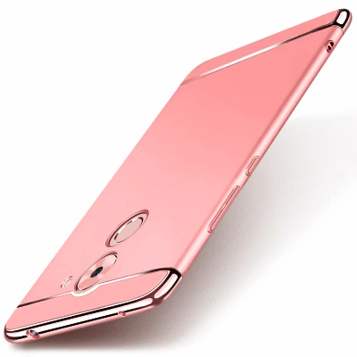Розовый Huawei Y7 Prime чехол 3в1 полная защита роскошный бизнес шелковистая задняя крышка для huawei Y7 Prime чехол для телефона s Coque Funda - Цвет: Розовый