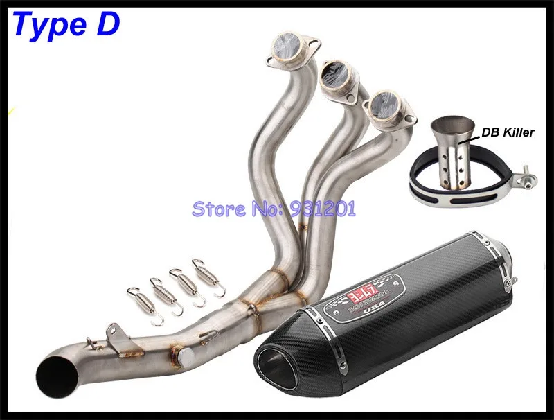 For Yamaha MT 09 MT09 FZ 09 FZ09 XSR900 Exhaust Full System Motorcycle Slip On Link Front Pipe Headers Yoshimura Muffler Escape