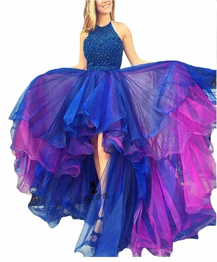 Женское блестящее платье цвета шампанского с бусинами|vestido de formatura longo|low prom dressesprom