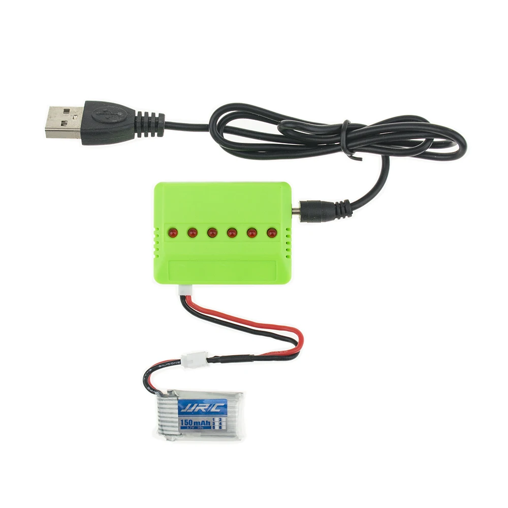 5 pcs 150mAh 3.7V li-po Battery and x5 USB charger For E010 Furibee F36 RC H36 NH010RC Quadcopter Spare Parts | Электроника