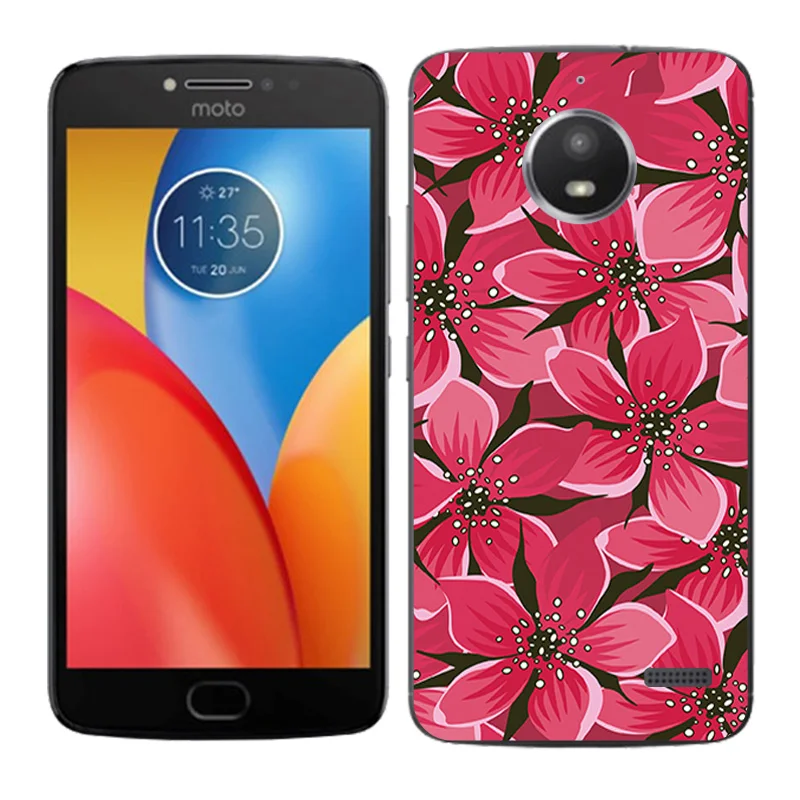 Для Motorola Moto E4 чехол Необычные окрашенные 5 0 &quotсиликоновые чехлы для телефонов E