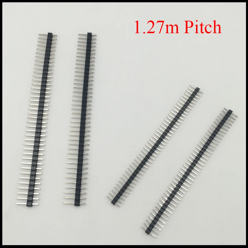 

1x40 1*40 1x50 1*50 Pin 40P 50P 1.27mm Pitch Single Row Single-Spaced Straight Pin PCB Male IC Connector Pin Header Strip