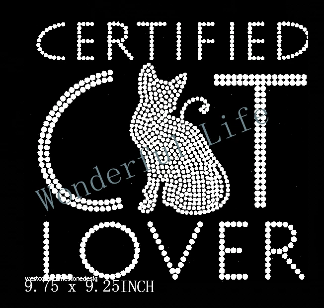 Замечательный BCertified Кот любовник горный хрусталь железо на трансфере 03U5 большой