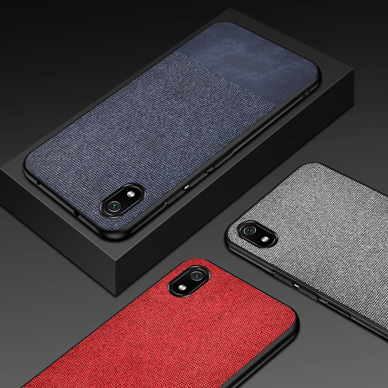 Чехол для Xiaomi redmi 7A тканевый силиконовый чехол-бампер из ТПУ жесткий