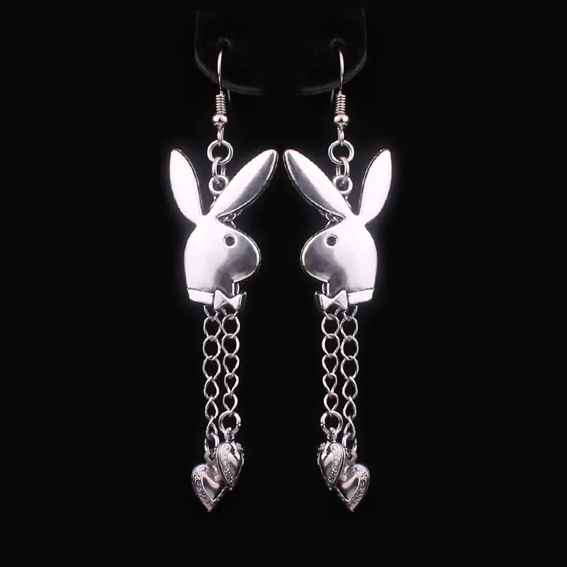 Серьги в стиле панк с забавными животными и кроликом, винтажные серьги в стиле хип-хоп с головой кролика для женщин и девочек, подарки, brincos para as mulheres