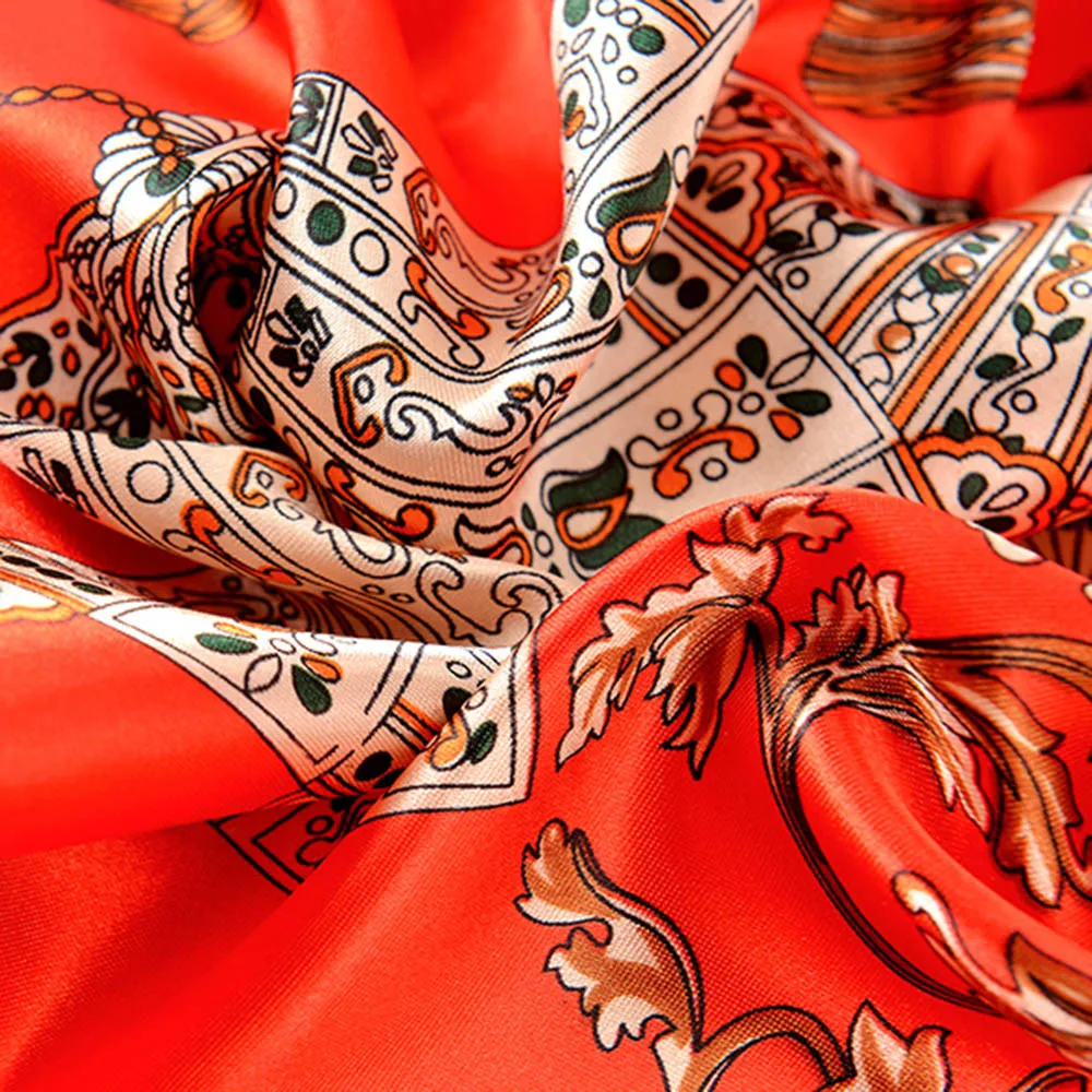 

2020 New Fashion 90X90CM Women Point Printing Scarf Fashion Retro Female Multipurpose Shawl Scarf comfortable and soft A50