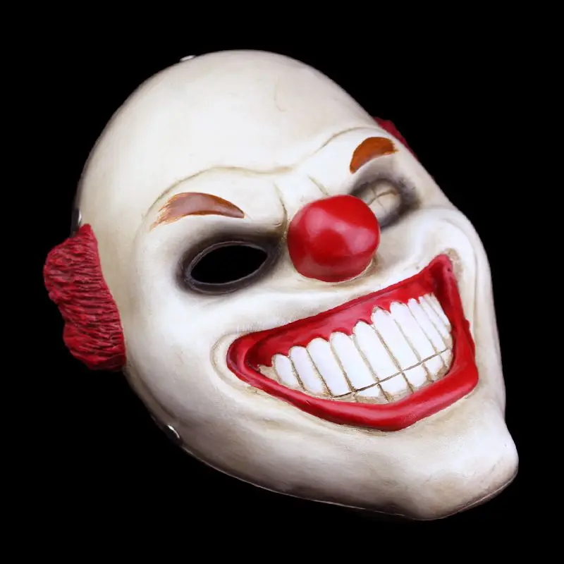 Маска клоуна Красного носа из смолы на все лицо тема Payday2 страшные маски для