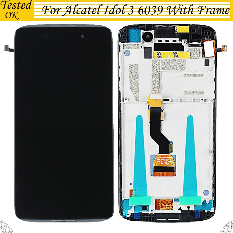 Для Alcatel One Touch Idol 3 OT6039 6039 6039A 6039K 6039Y ЖК-дисплей с рамкой/без рамки | Мобильные