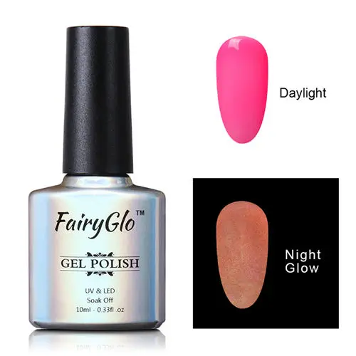 YGJ6711 FairyGlo 10 мл УФ-гель ночной светится в темноте флуоресцентный лак для ногтей замачиваемый Гель-лак Полупостоянный Светящийся лак - Цвет: YGJ6711
