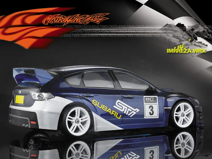 Корпус для ПК IMRREZA WRX 10 WRC drift RC ширина 190 мм прозрачный без рисунка корпус дрифта hsp