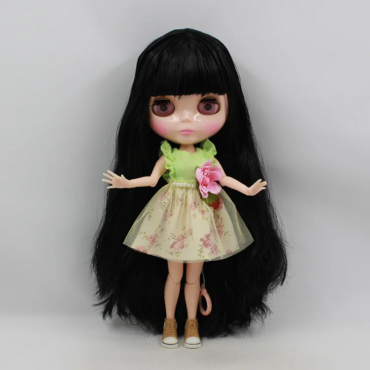 Ледяная кукла DBS Blyth 280BL117 шарнирная черные волосы Подходит для самостоятельной