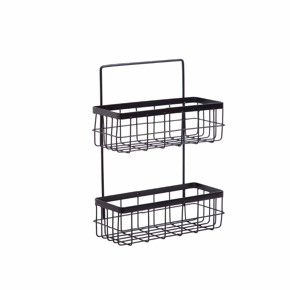

Bathroom Punch-Free Racks Bathroom Wrought Iron Storage Rack Kitchen Multi-Layer Organization Rack Wall-Mounted Storage Rack