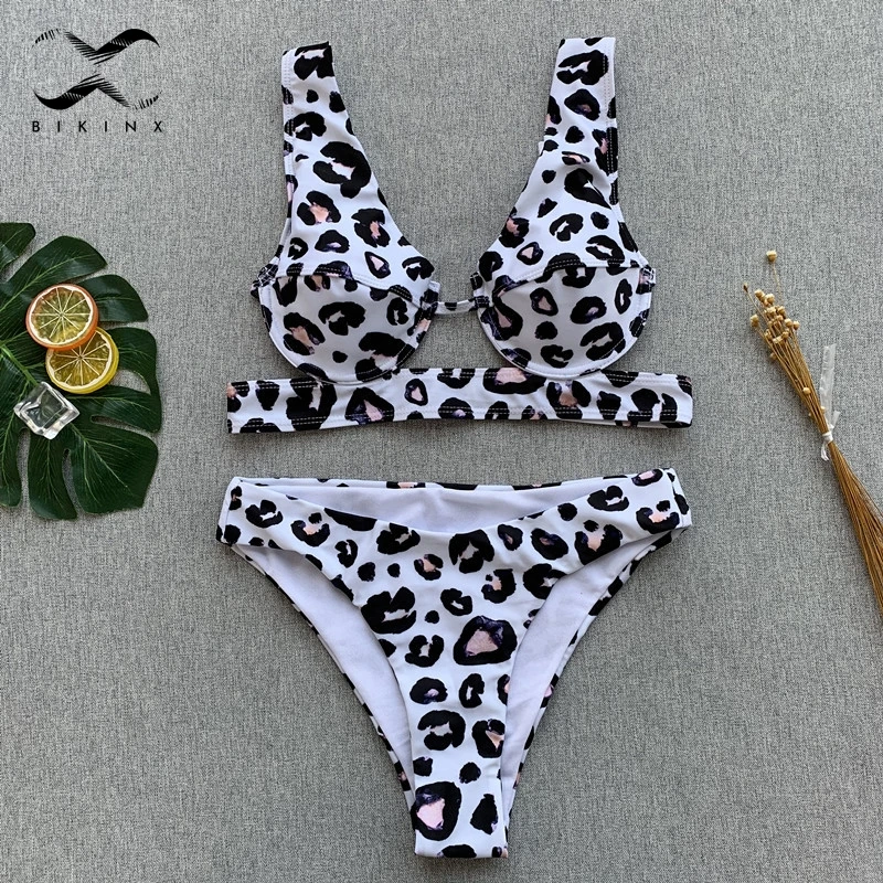 Bikinx леопардовым принтом Бразилия Бикини 2019 женщина с высокой женский купальник