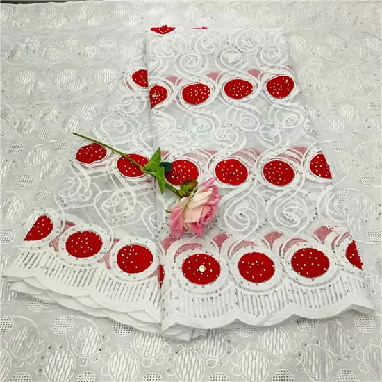 Кружевная ткань в африканском стиле кружевная нигерийском с бисером и камнями