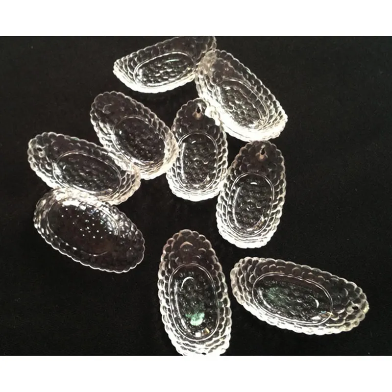 20 шт./лот поддельные банановые лодки стеклянные миниатюрные прозрачные