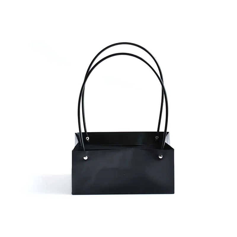 black 5 шт. 22*12*10 см цветок Коробка Букет складываемый пластиковый упаковочная коробка для подарка свадебные сумочки - Цвет: black