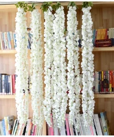 1 6m length artificial wisteria flower rattan silk flower vines garlands wedding party decoration home ornament