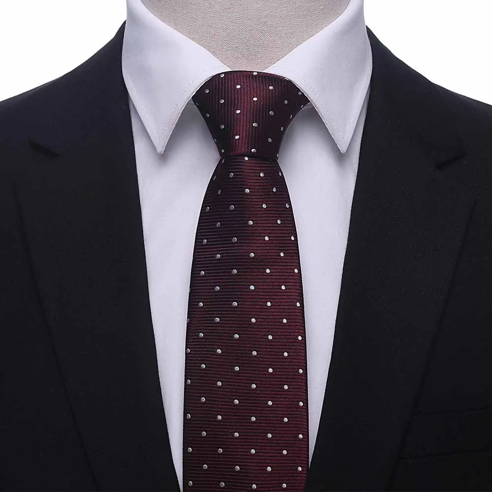 Tailor Smith дизайнер галстук в горошек мужские роскошные чистого шелка бордовый
