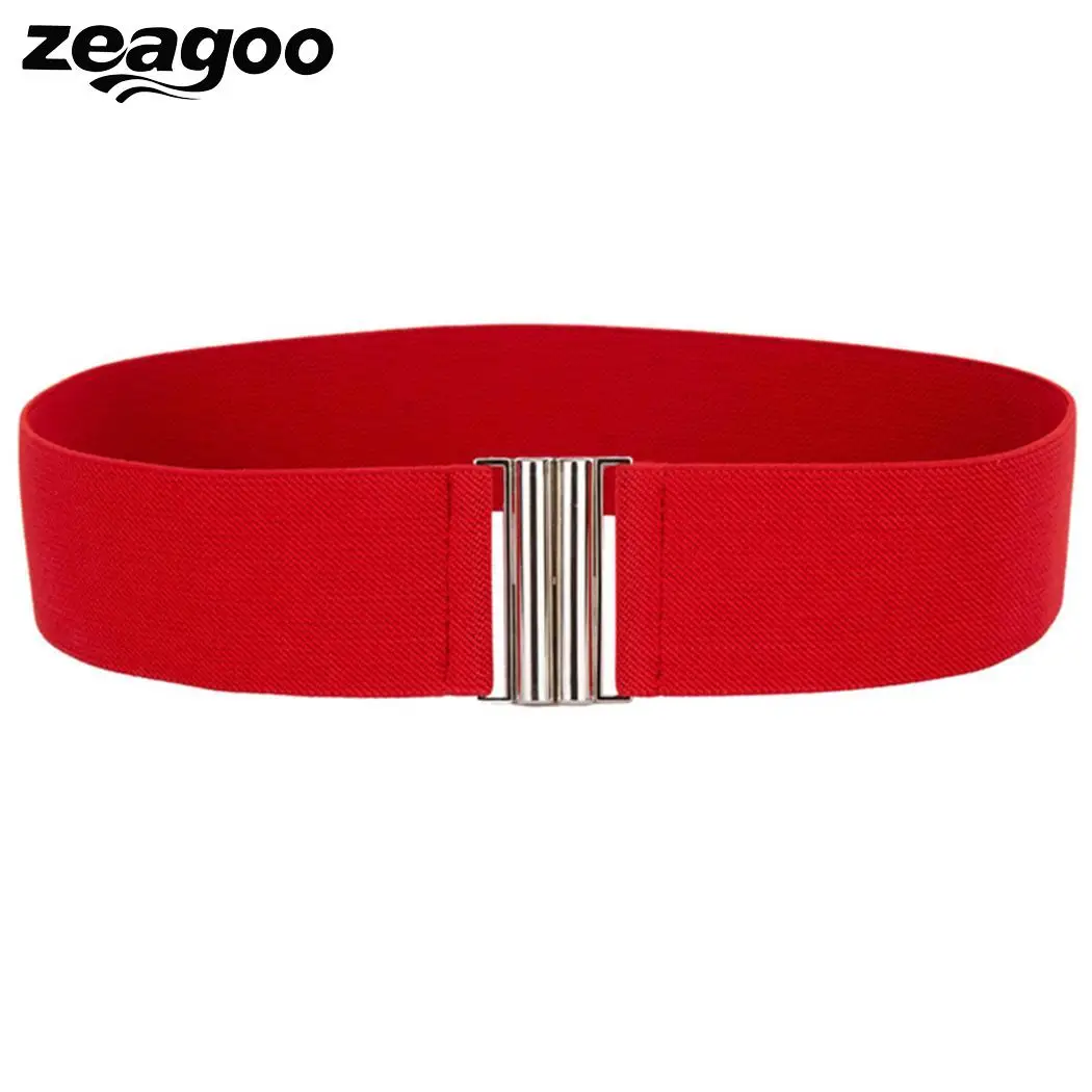 Zeagoo женское повседневное однотонное платье с застежкой на талии украшения пояса