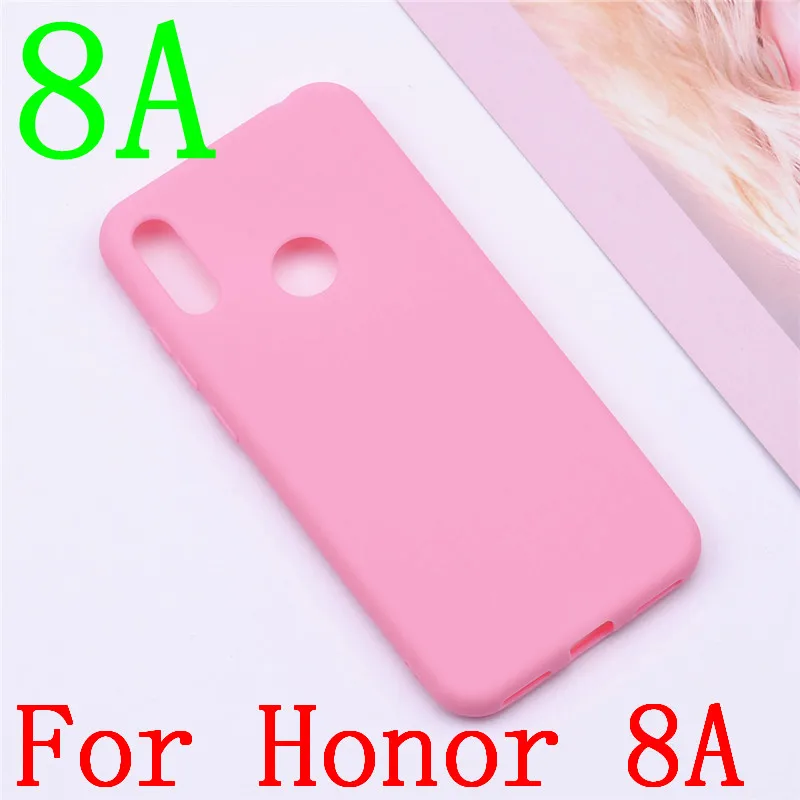 Pink 8A Чехол для Honor 8A 8 S, чехол для Huawei Honor 8A, JAT-LX1, 8 A, силиконовый чехол из ТПУ, чехол для телефона Huawei Honor 8 S, KSE-LX9, 8 S, силиконовый чехол - Цвет: Pink 8A