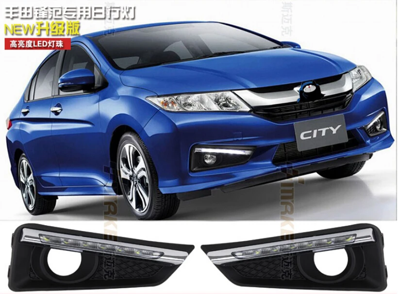 

Светодиодные дневные ходовые огни drl для honda city 2014-15, высокое качество, без ошибок, без деформации, 100% водонепроницаемость, 6 светодиодных чип...