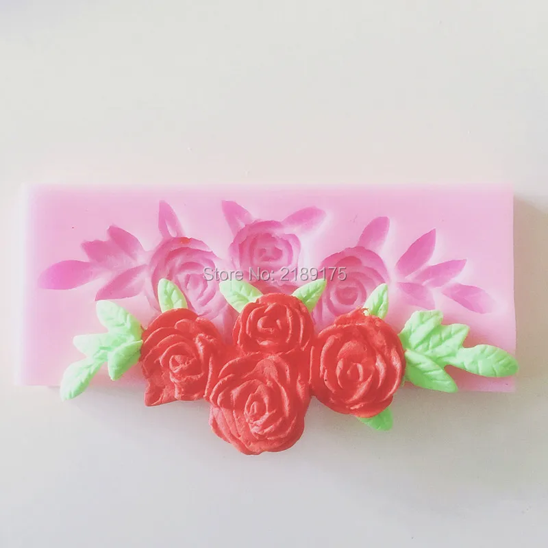 Высокое Качество Мини-Силиконовые Цветок Розы Форма Торт Украшение DIY Mold Ручной