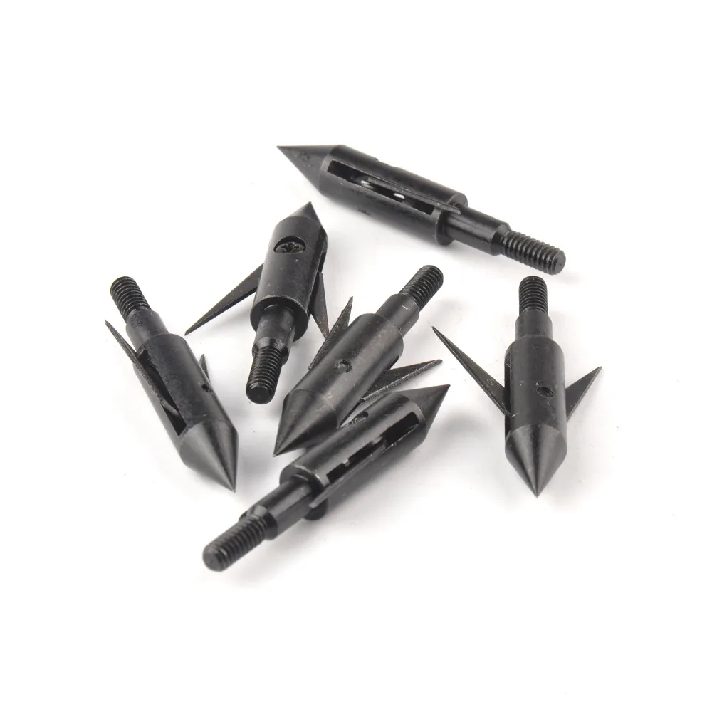 

6/12 pcs Crossbow Arrow Broadhead 100 Grain Stainless Steel 2 Fixed Blades for Arrow Archery Hunting Shooting