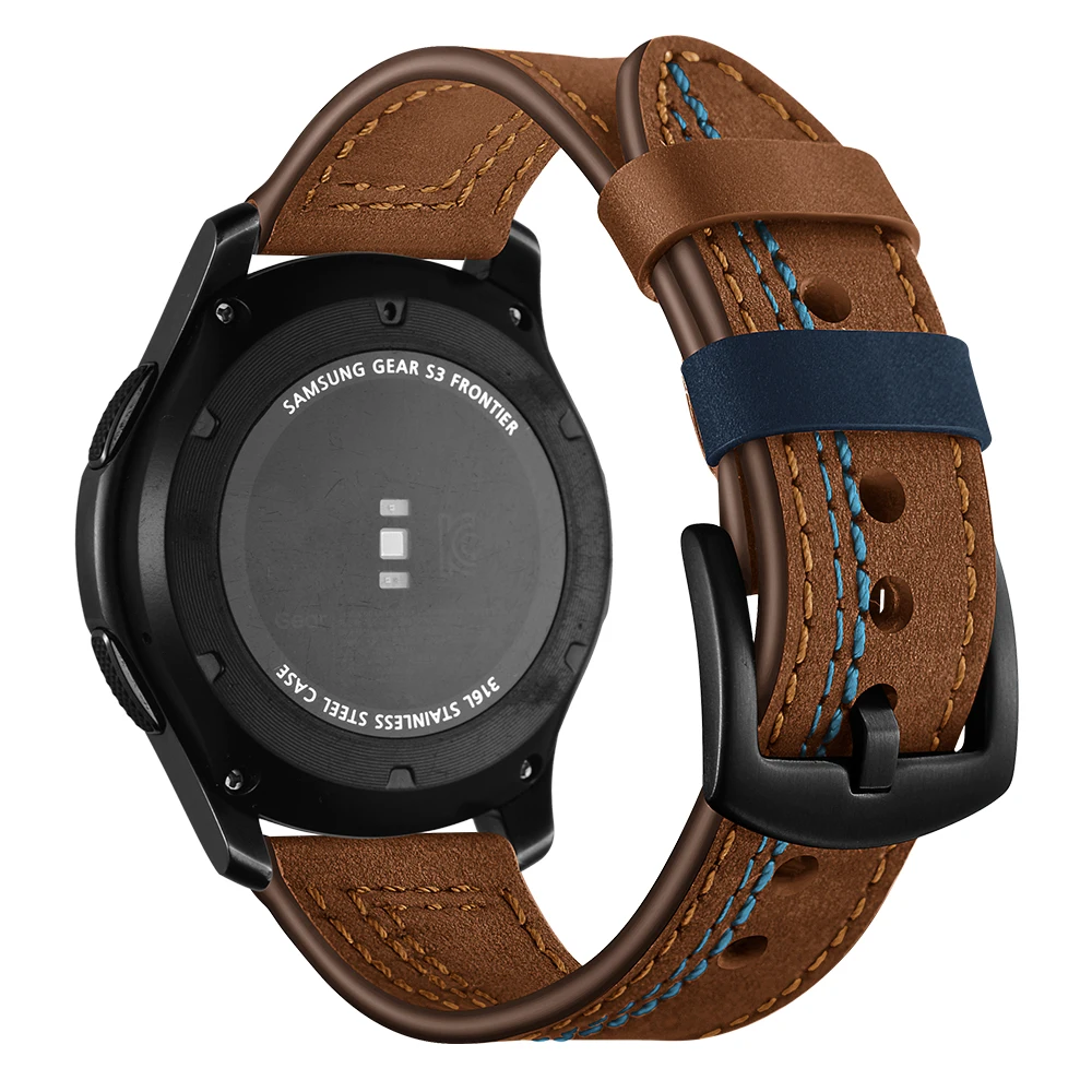 Ремешок из натуральной кожи для Galaxy Watch 46 мм браслет Samsung Gear S3 22 мм|Ремешки часов| |