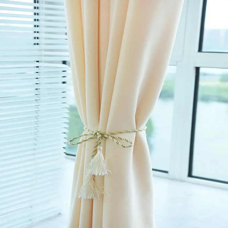 Однотонные льняные светонепроницаемые шторы с современным узором для гостиной