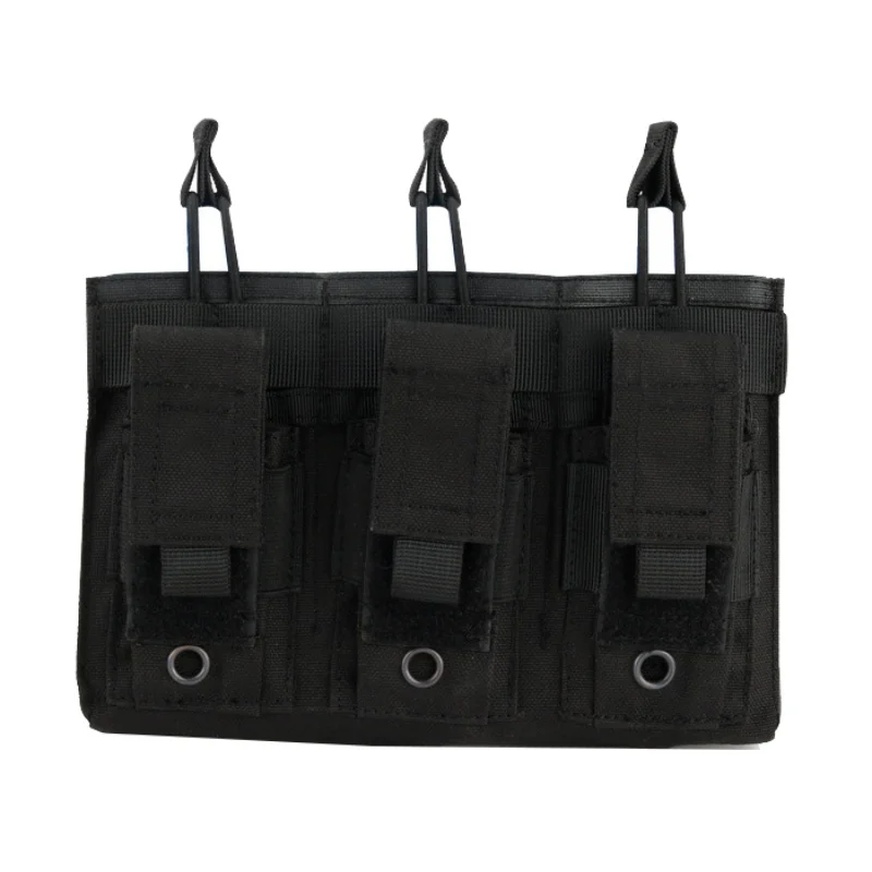 B 1000D нейлон тактический molle тройной Открытый-топ подсумок для журналов FAST AK AR M4 FAMAS Mag Pouch военный Пейнтбол оборудование Новое - Цвет: B
