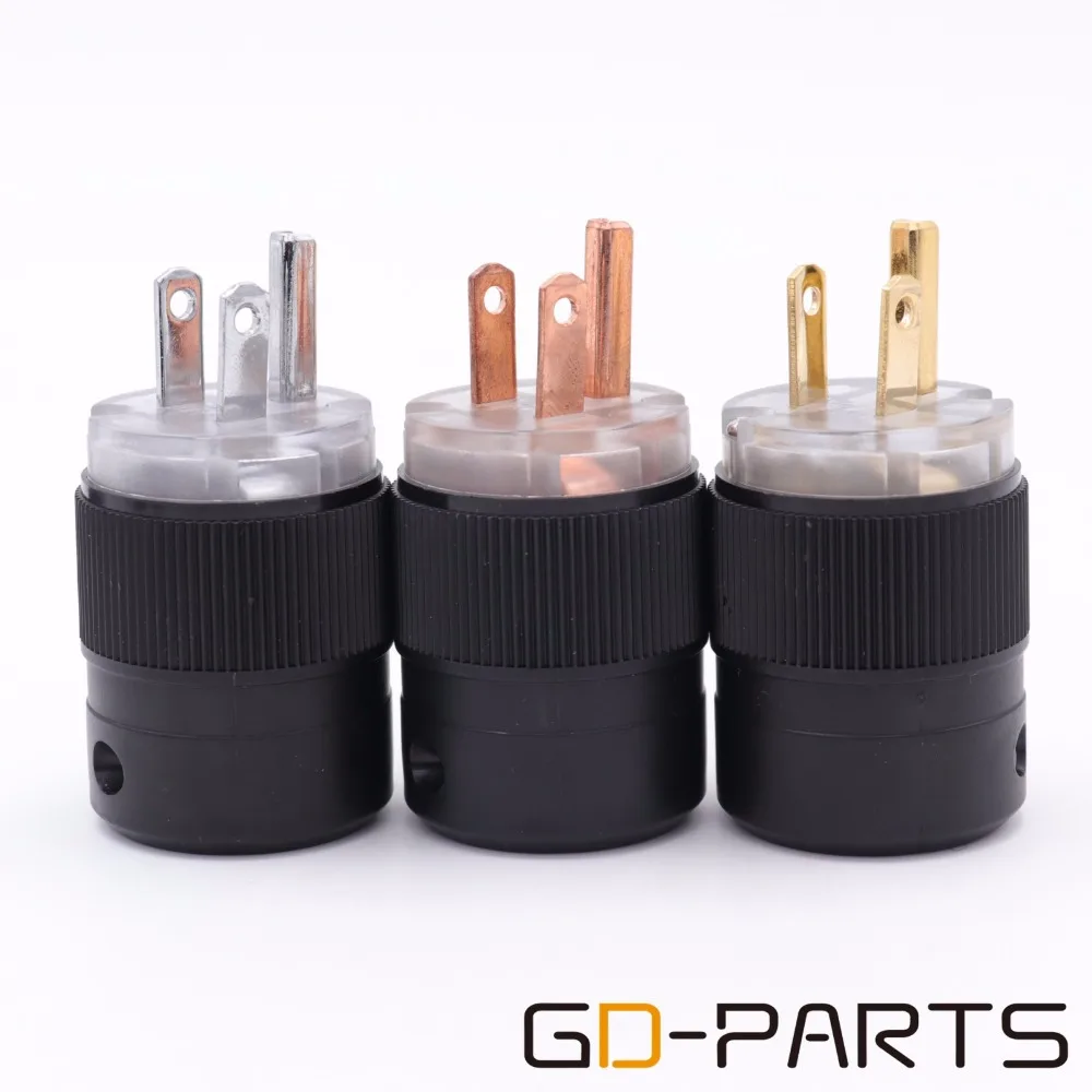 1 шт. Хромированный Позолоченный Латунный разъем питания IEC 320 US для штекеров