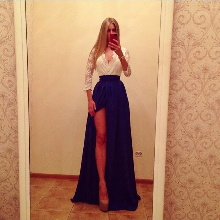 Новая осенне зимняя модная женская одежда boohoo кружевное лоскутное длинное