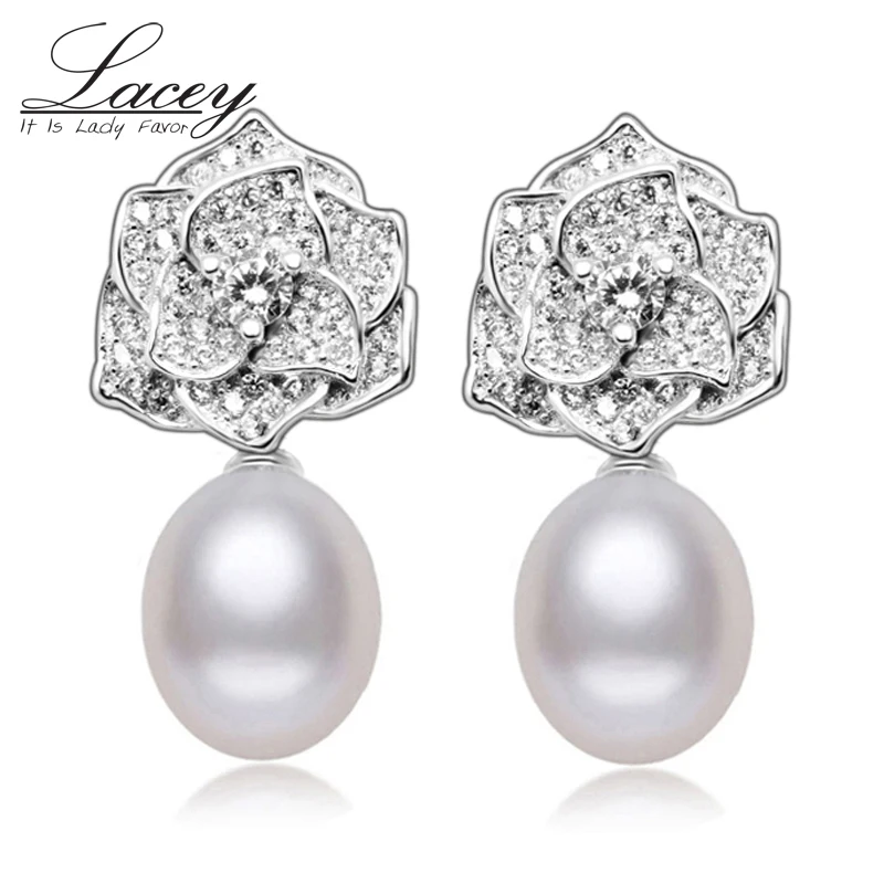 

Real natural pearl stud silver earrings for women,freshwater big pearl earring silver sterling fine jewelry birthday gift