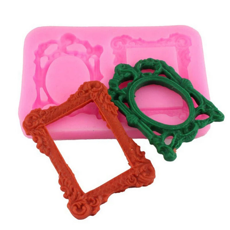 Бесплатная доставка DIY 3D фоторамка Силиконовые Формы для кексов торт отделочных