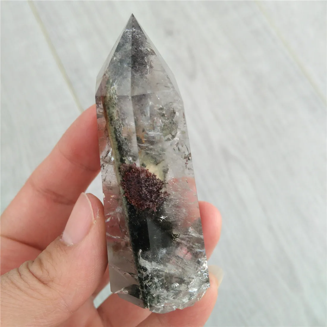 

Камень с Кристал-фантом, камни с привидениями, кристаллы Wicca Cristal Islande Pierre Naturelle Cristaux, украшение для дома, подарок для исцеления