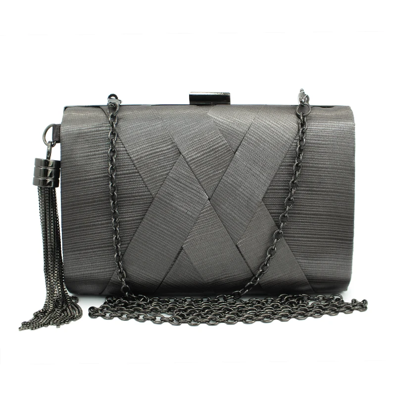 Женская сумка серого цвета cluth bag вечерняя атласные сумки новый дизайн хит продаж