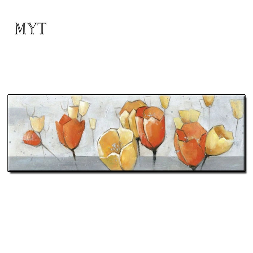 

MYT 100% ручная роспись безрамный цветок картина Картина маслом настенный Декор картина маслом на холсте для домашнего декора без рамки