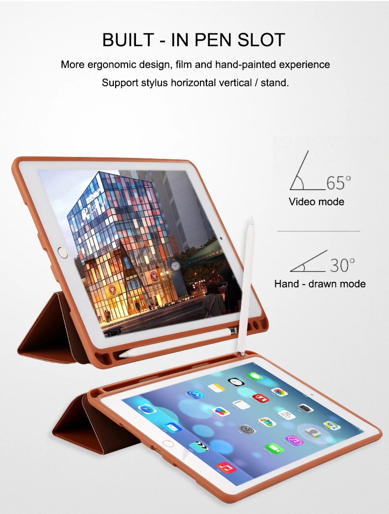 Чехол из искусственной кожи для iPad Pro 10 5 тонкий смарт чехол с автоматическим