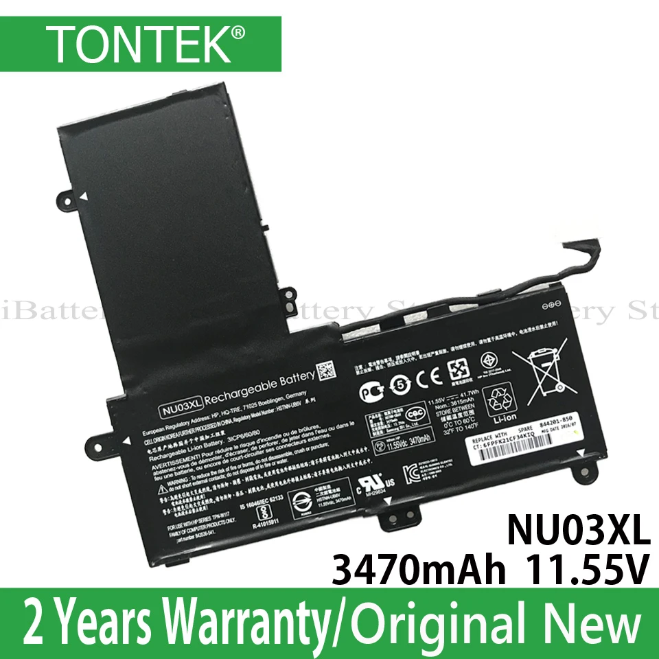 Оригинальный аккумулятор NU03XL для Hp Pavilion X360 11 U000 HSTNN UB6V 843536 541 844201 850 855|Аккумуляторы