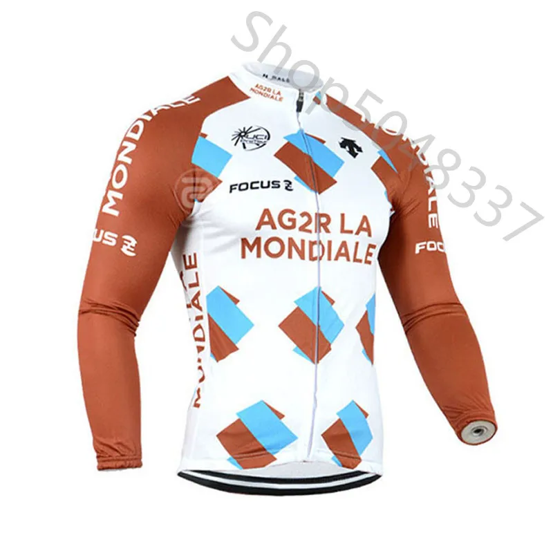 Ag2r Pro комплект одежды для велоспорта с длинным рукавом высокое качество Майки